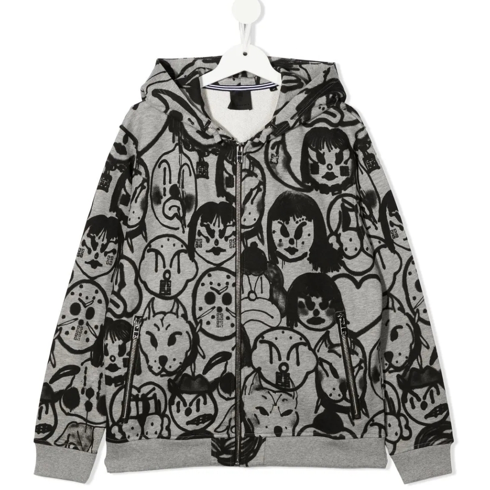 Givenchy Kids
graphic print zipped hoodie